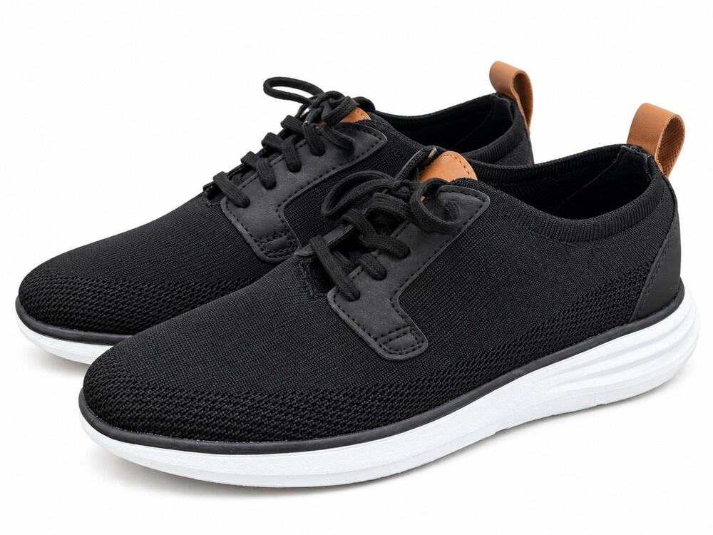 Goodfellow & Co Men’s Size 7 Black Knit Mesh Lace Up Casual Sneakers Shoes